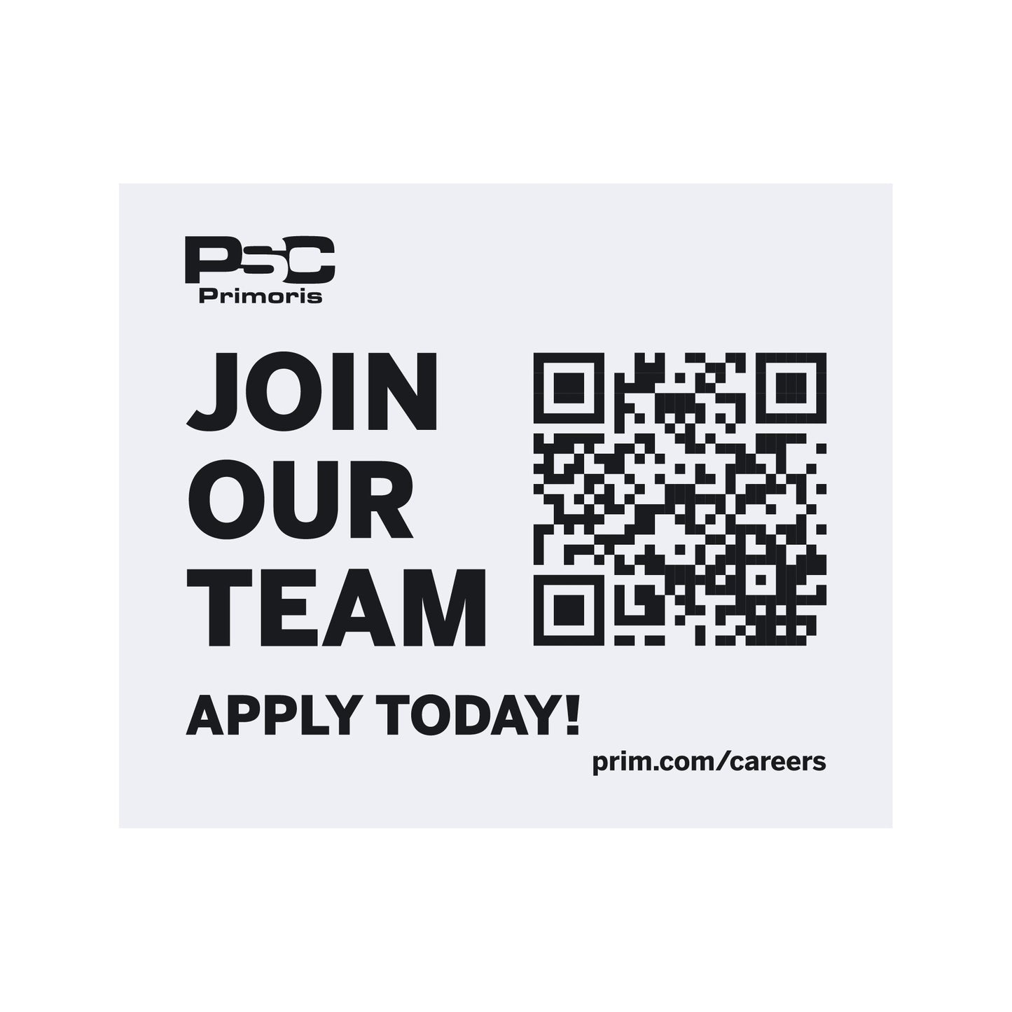 Primoris Join Our Team QR Code