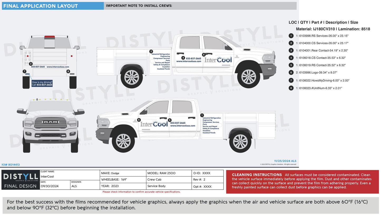 InterCool, Dodge, Ram 2500, Crew Cab, 169, Service Body, 2023