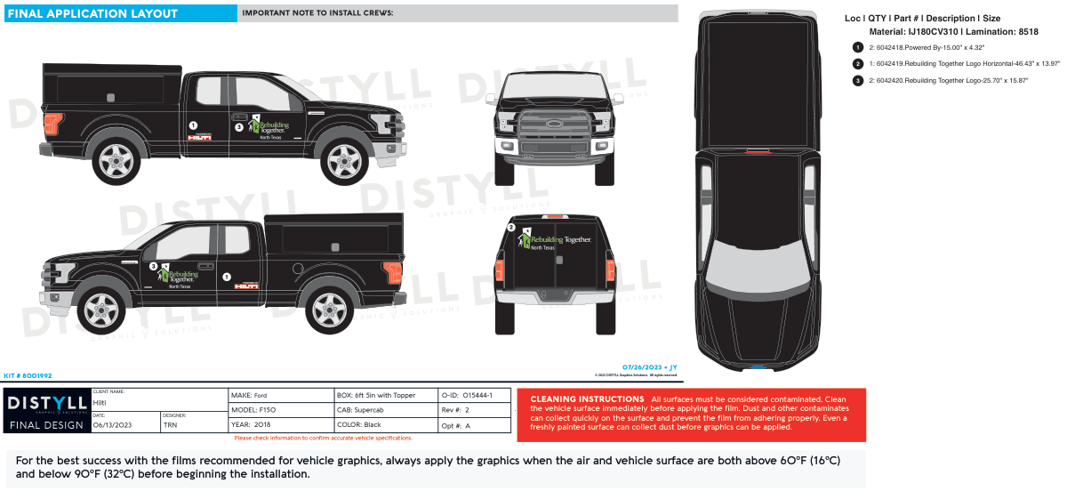 Hilti, Ford F150, Supercab, 6ft5in Box with Topper, Black, 2018