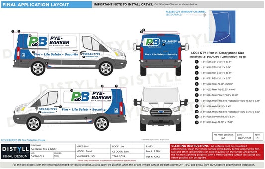 Pye-Barker, Ford, Transit, 130WB, Low Roof, 2024