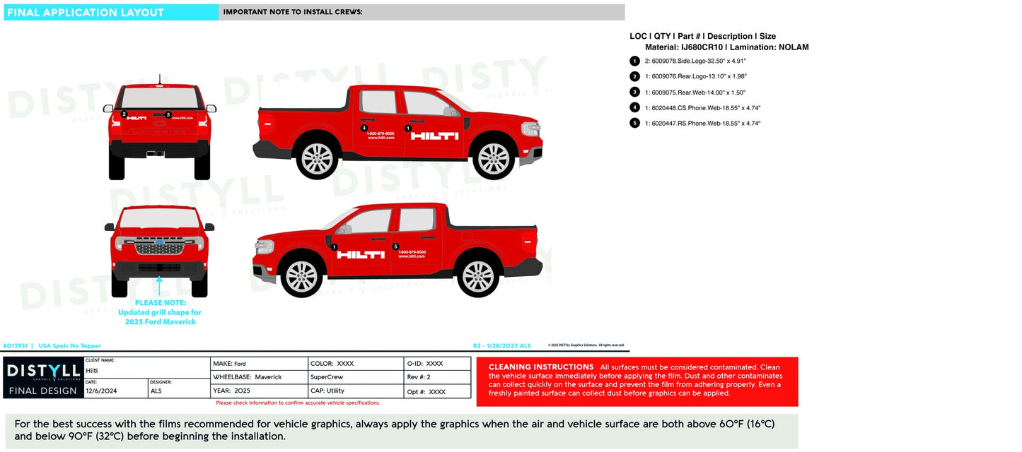 Hilti, Ford, Maverick, SuperCrew, 121WB, 2025 (ASCO Topper)