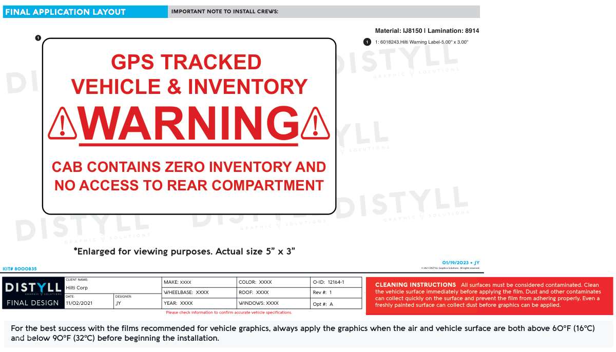 Hilti. Warning Label