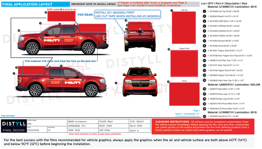 Hilti, Ford Maverick, 121_1 WB, Topper, Black, 2022, Tiles and Spot