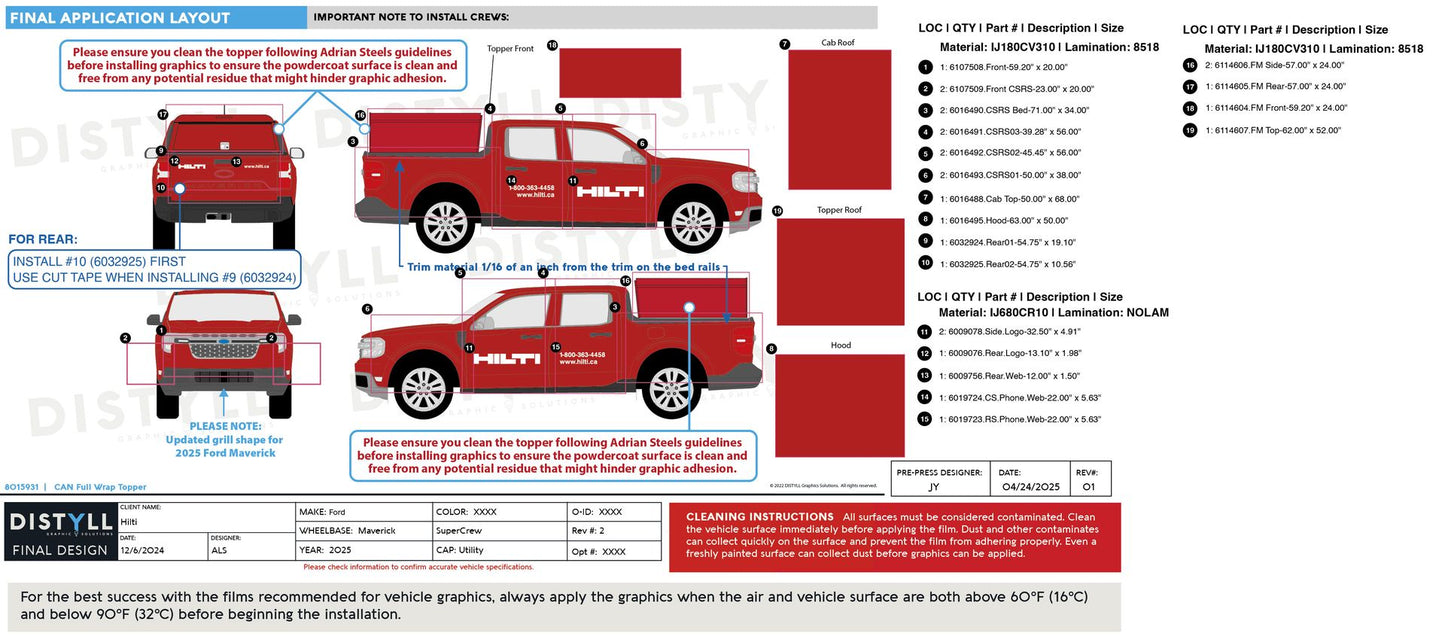 Hilti, Ford, Maverick, SuperCrew, 121WB, 2025 (ASCO Topper)