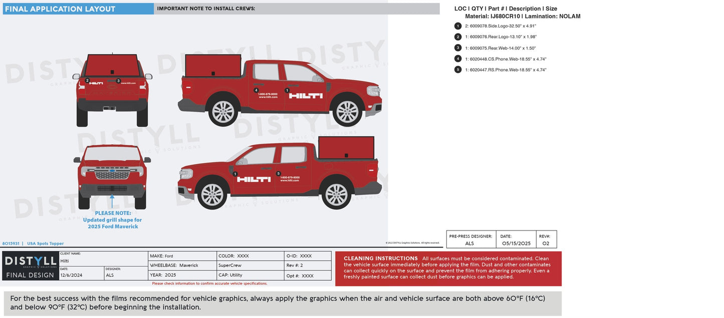 Hilti, Ford, Maverick, SuperCrew, 121WB, 2025 (ASCO Topper)