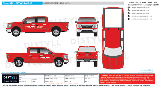 Hilti, Truck Universal Overlay Kit, Canada
