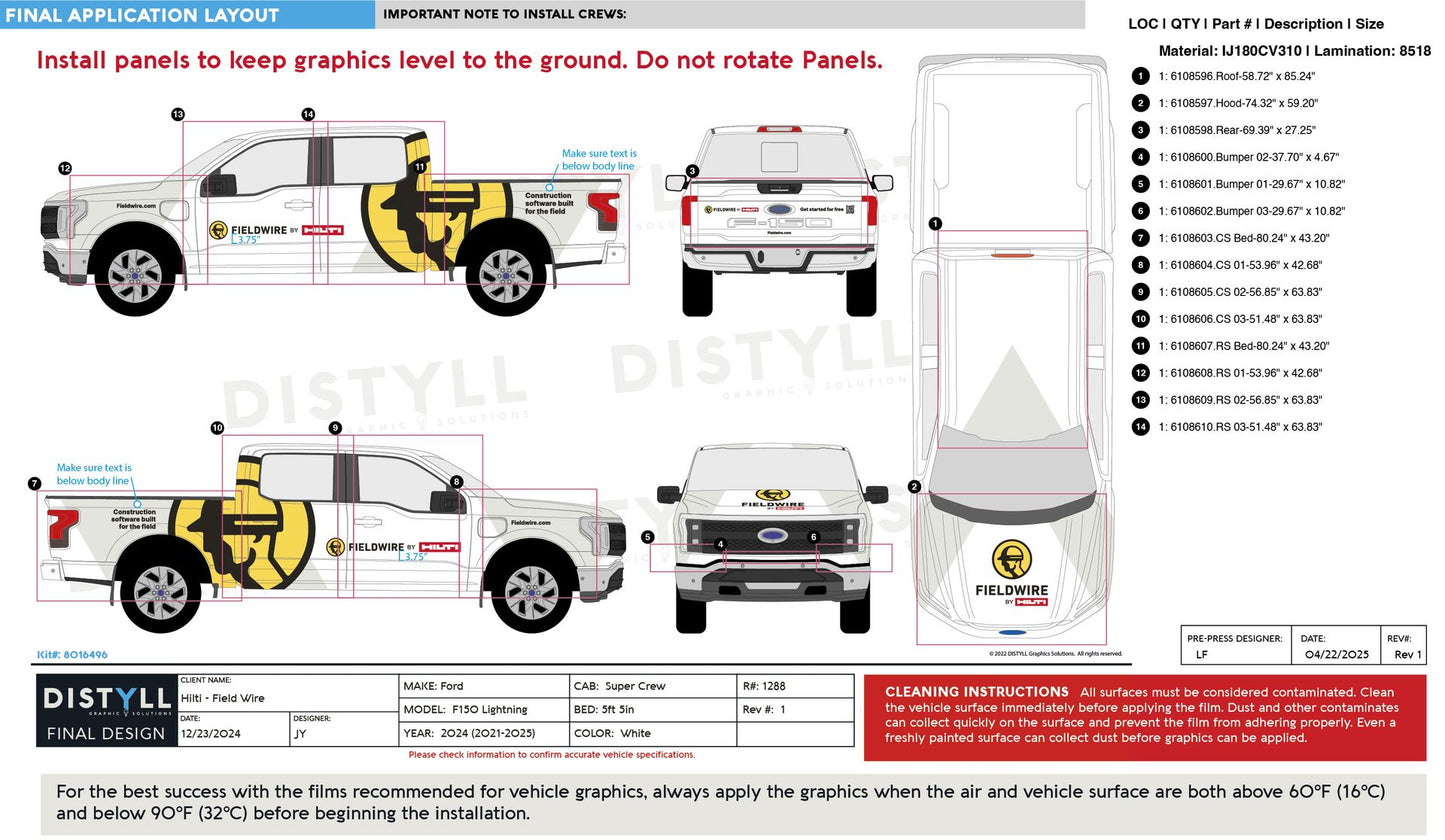Hilti, Field Wire, Ford, F150, Lightning, SuperCrew, 5ft5in Bed, 2024