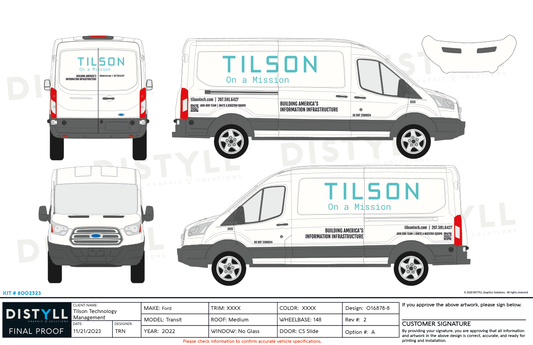Tilson, Ford, Transit, 2022, MR, NG, 148WB, CS SLide, Spots