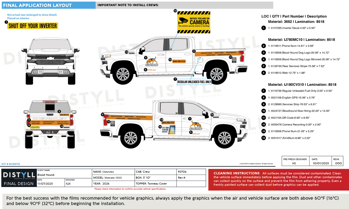 Blood Hound, Chevy, Silverado 1500, 147 WB, Crew Cab, 5ft10in Box, 2026