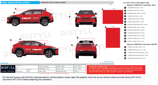 Hilti, Toyota BZ4X, 112_2 WB, 2023, Tiles and Spot