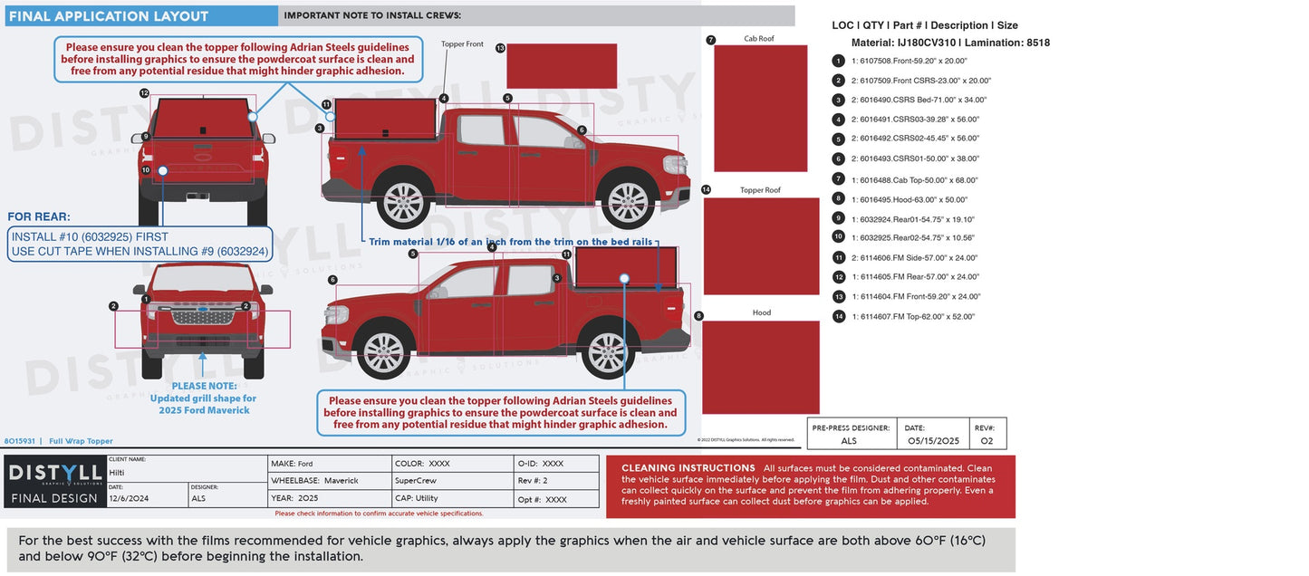 Hilti, Ford, Maverick, SuperCrew, 121WB, 2025 (ASCO Topper)