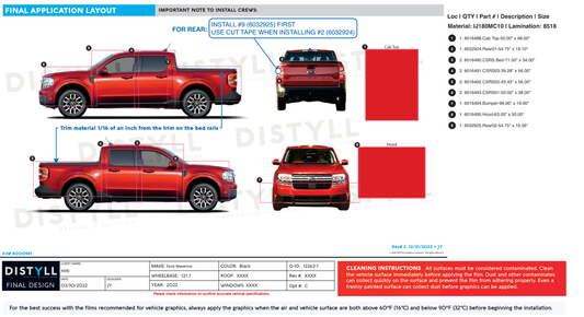 Hilti, Ford Maverick, 121_1 WB, Black, 2022-, Tiles