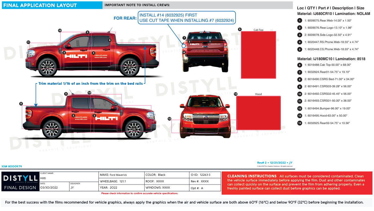 Hilti, Ford Maverick, 121_1 WB, Black, 2022-, Tiles and Spot
