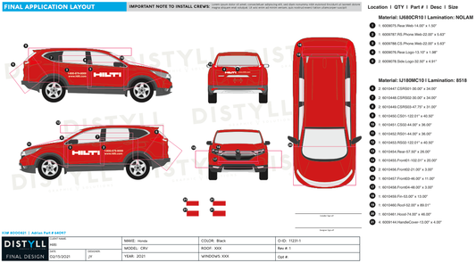 Hilti, 2021 Honda CRV